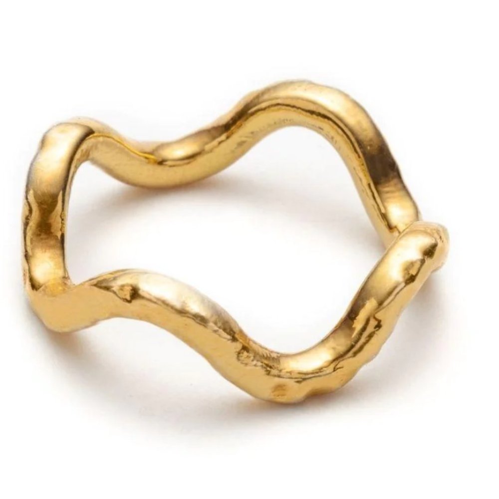 Gold Plated Curve ring